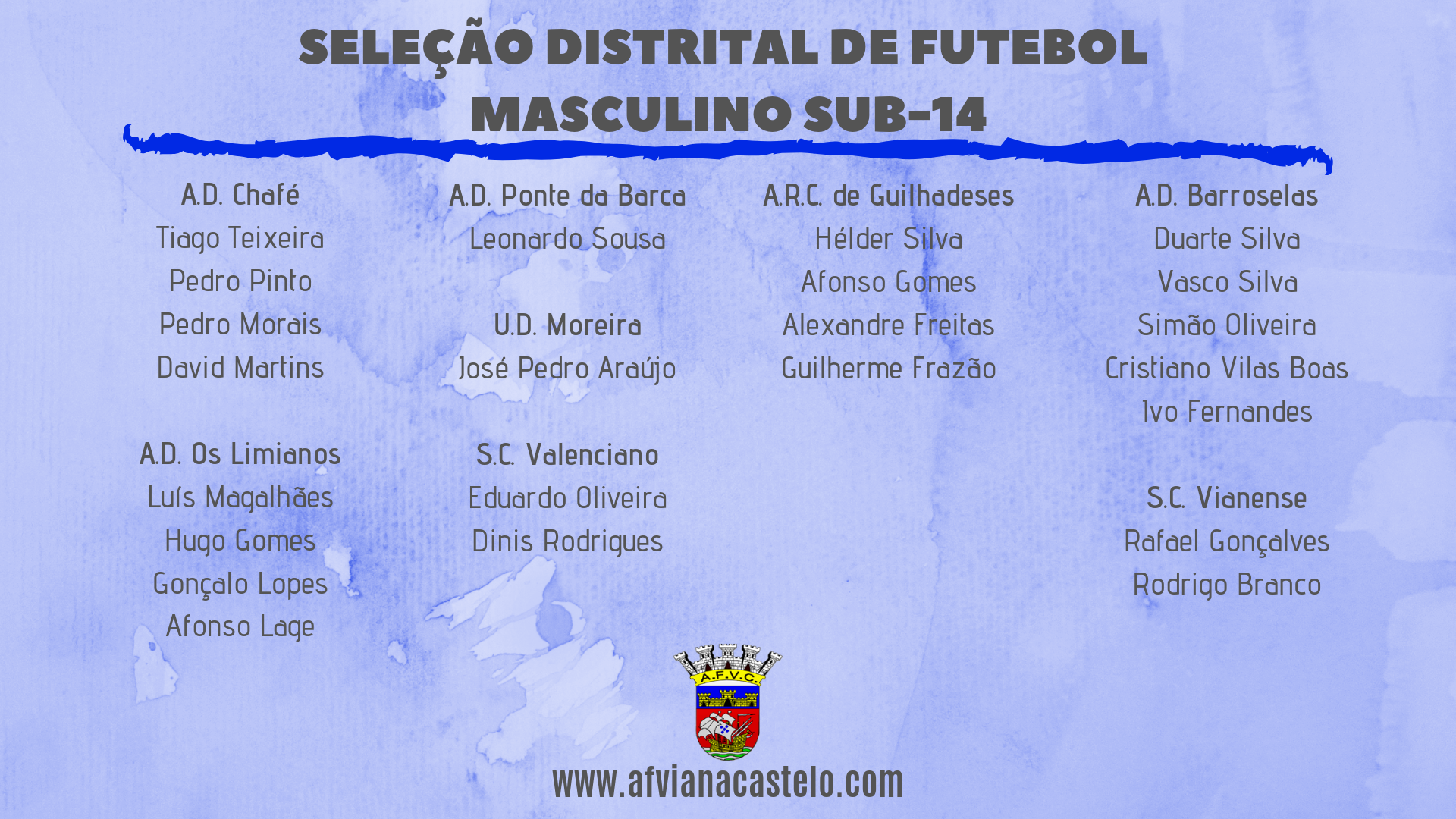 Seleção Distrital de Futebol Masculino Sub-14