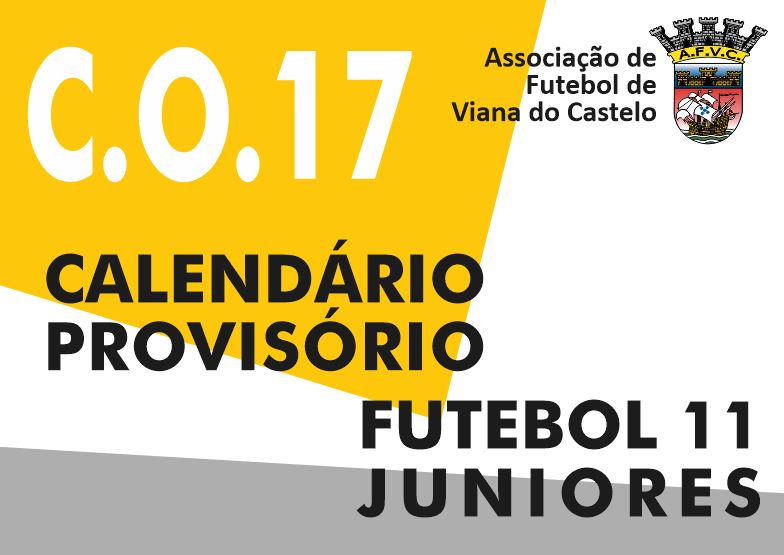 Calendário Provisório Futebol 11 - Juniores