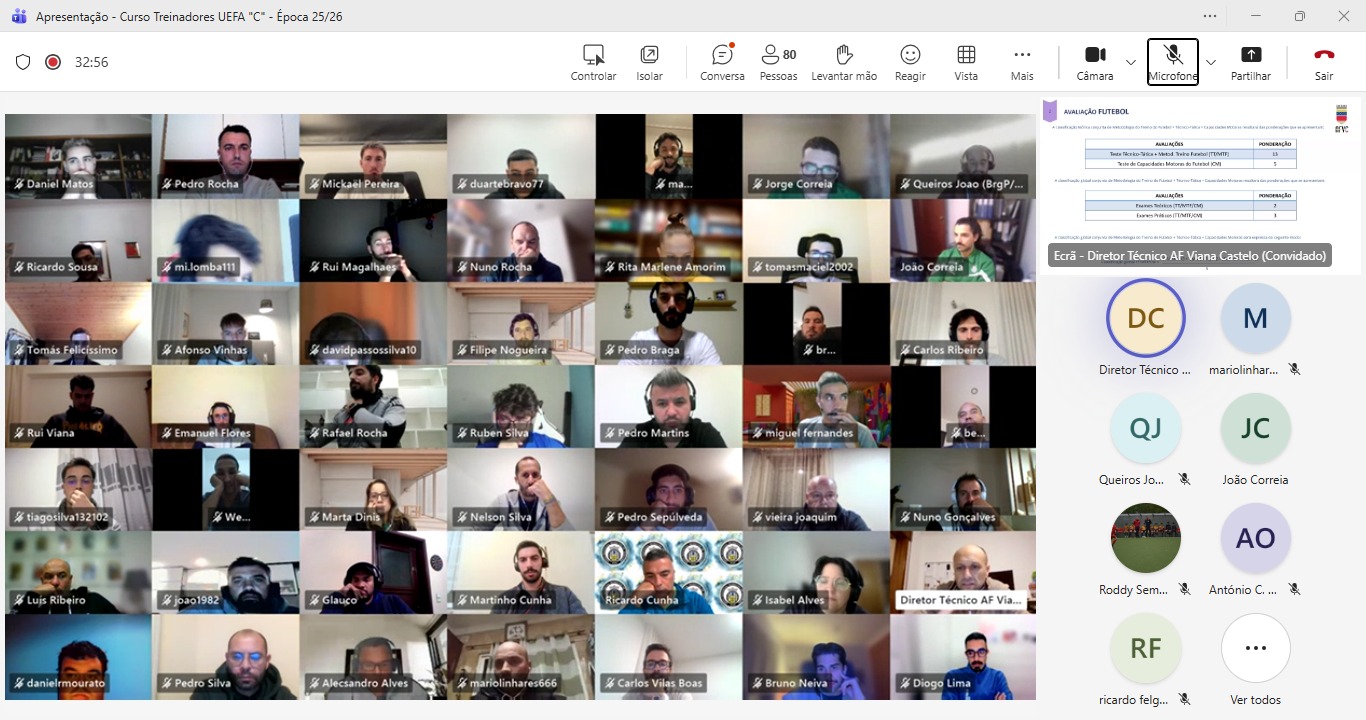 Começaram os Cursos de Futebol e Futsal Grau I – UEFA C!